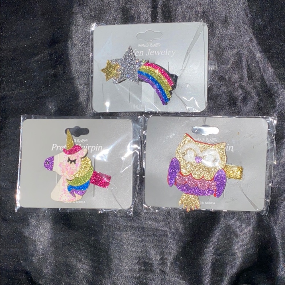 Girls Colorful Hair Clips Bundle